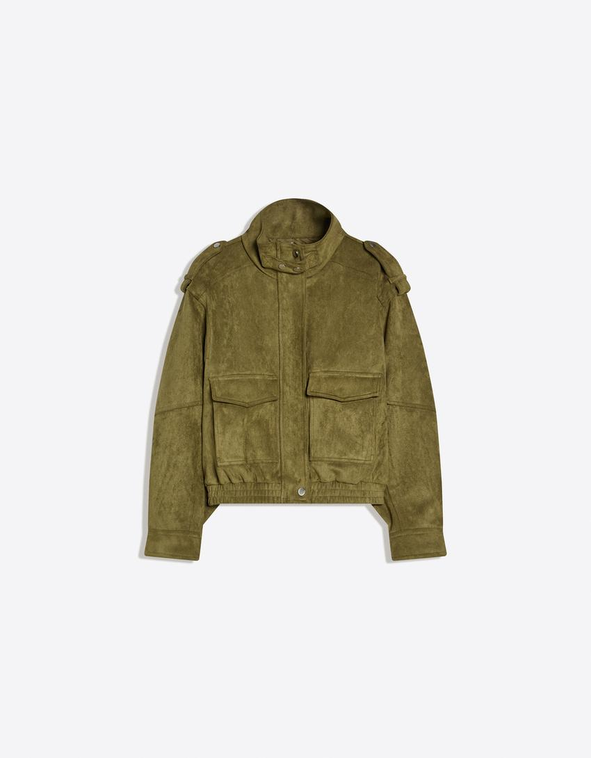 Jaqueta faux suede