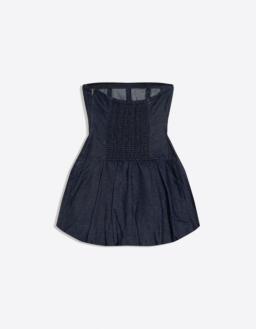 Vestido jeans mini globo