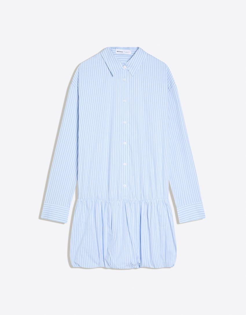 Vestido Mini Camisa Balão
