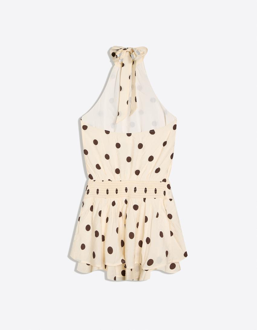 De volta em breve  Vestido mini halter
