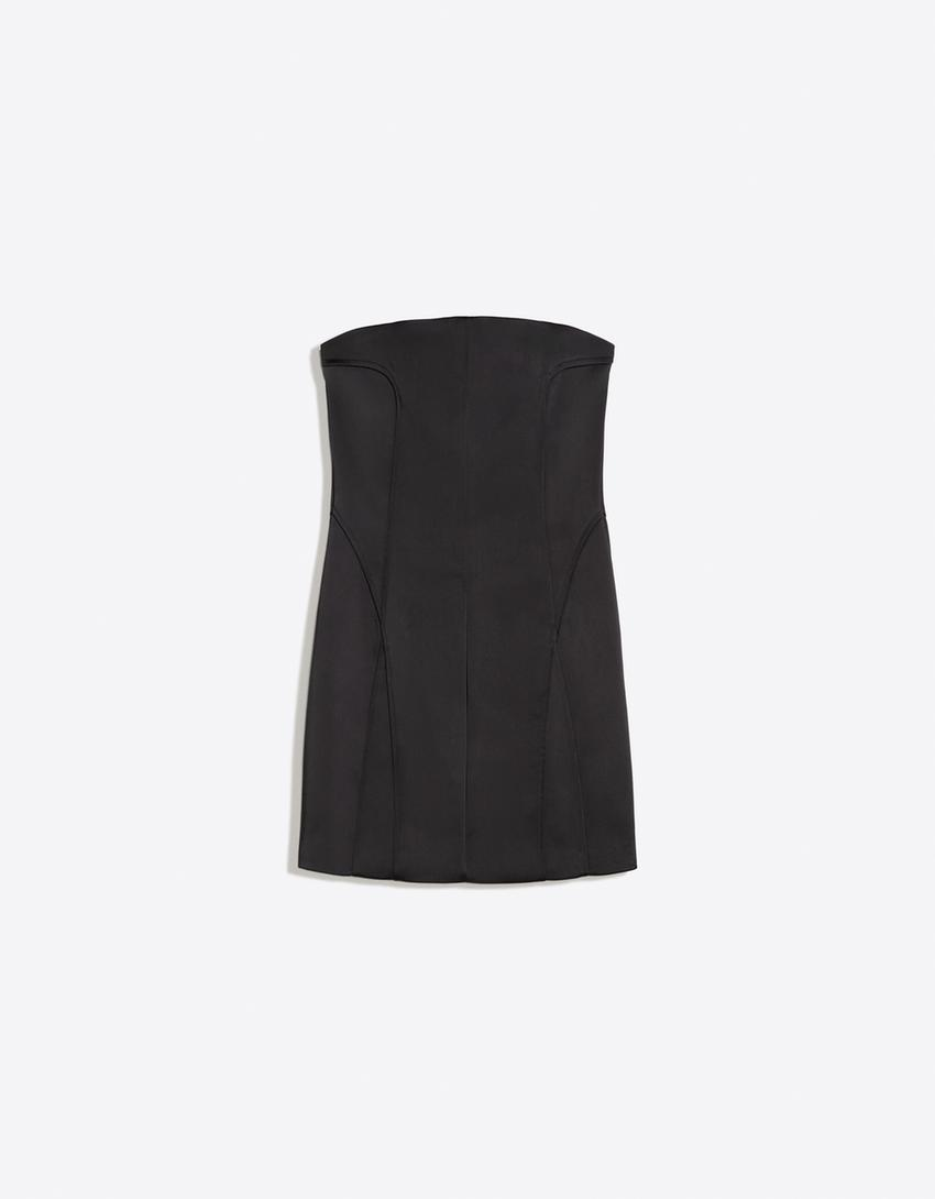 Vestido mini acetinado