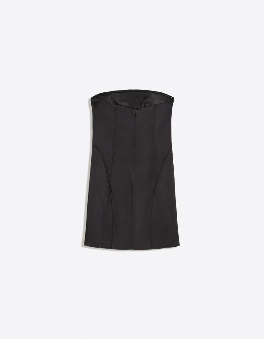 Vestido mini acetinado
