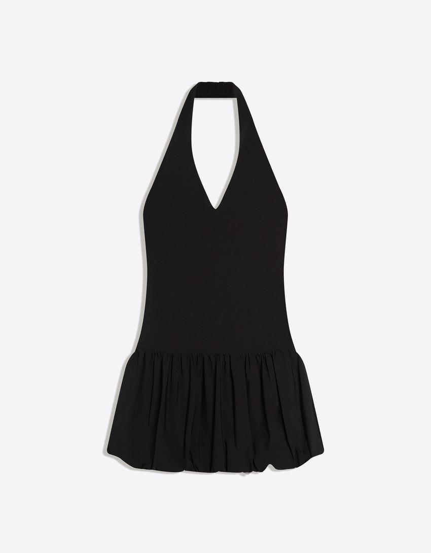 Vestido mini balonê bengalina