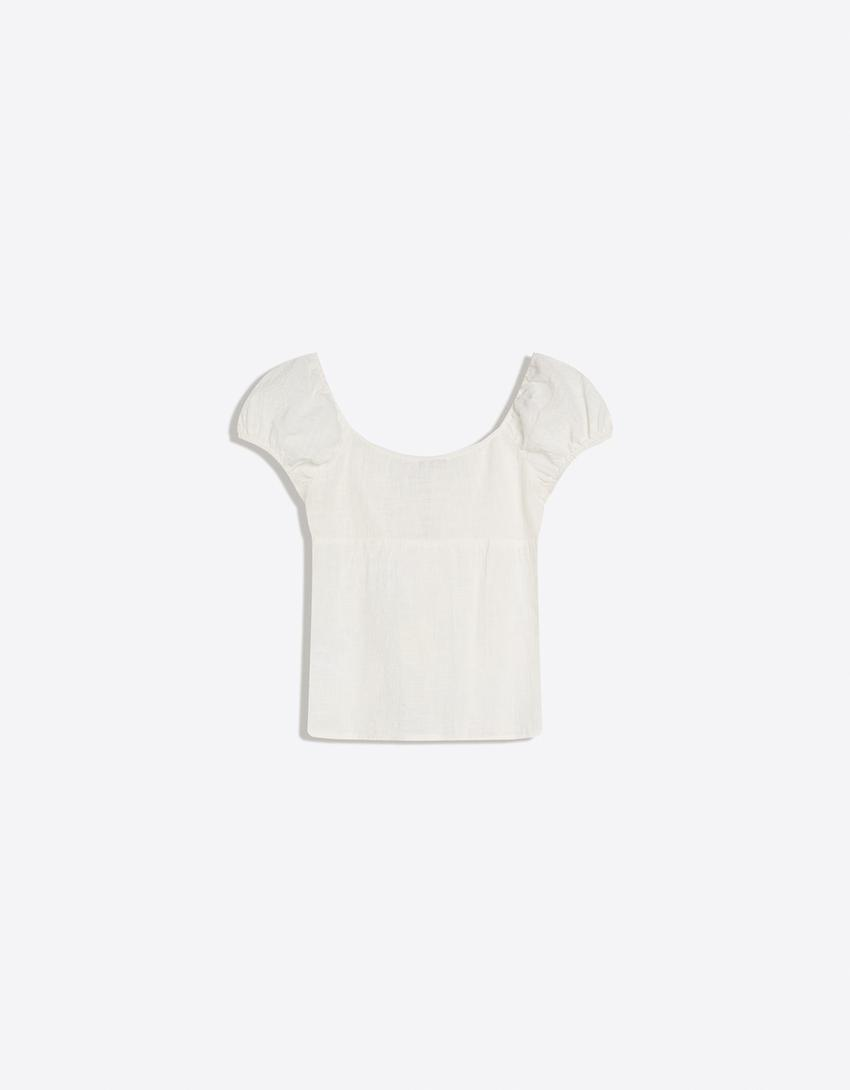 Blusa rústica com laços